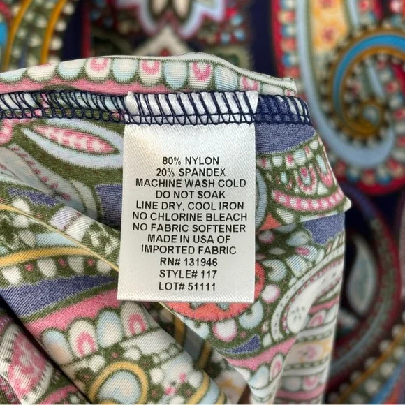 JUDE CONNALLY MULTICOLOR SHIFT DRESS SIZE SMALL NAVY BLUE - Picture 7 of 7